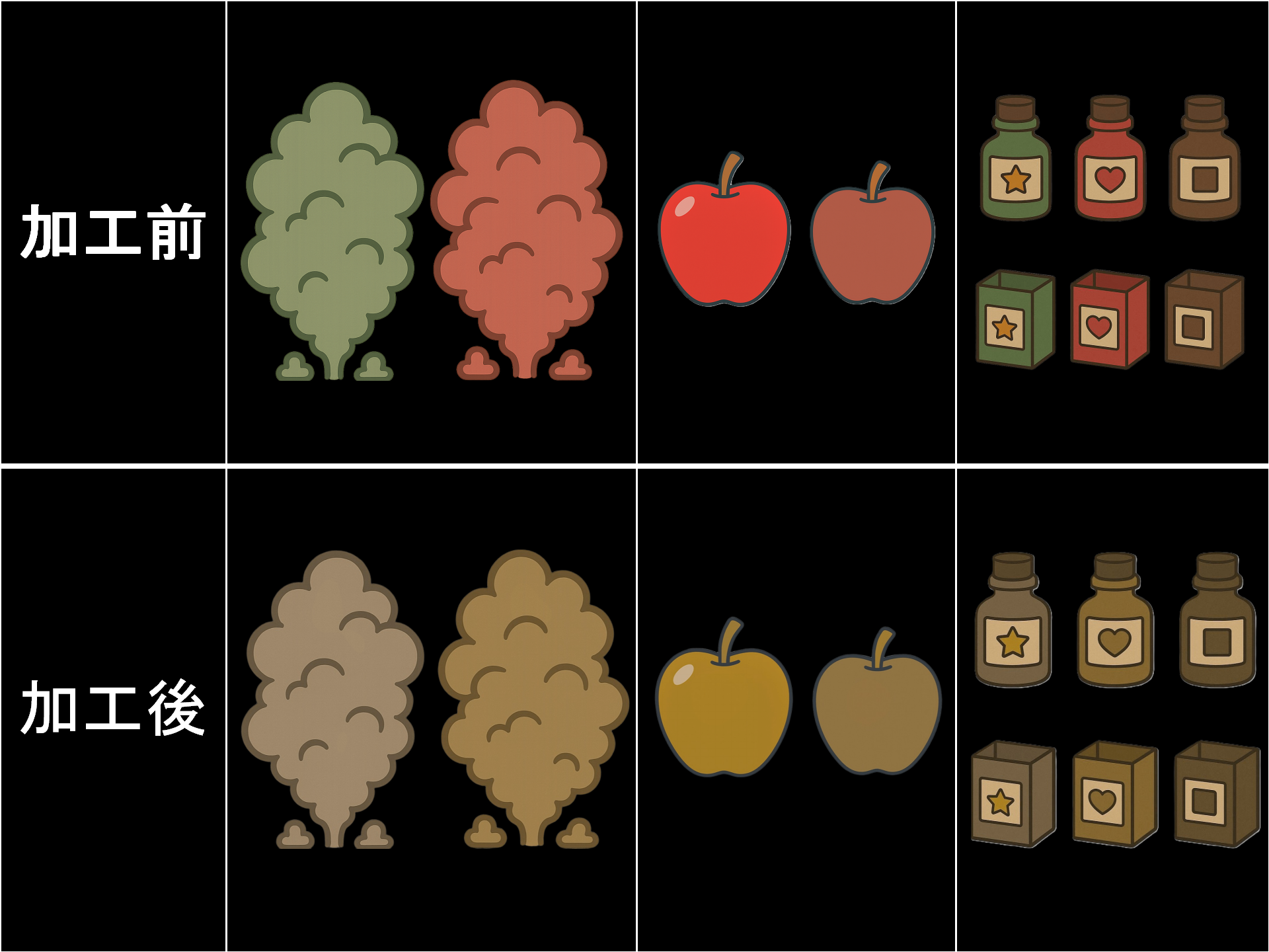 エンディングでゲーム内画像について解説する画面
